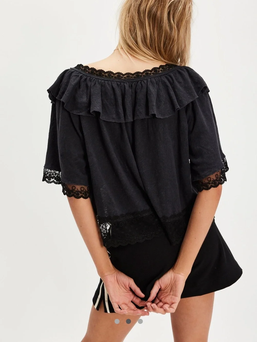Free People sleeves ruffle